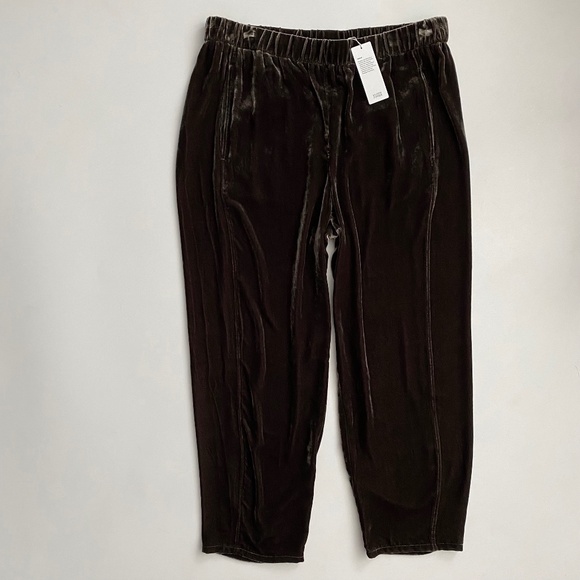 Eileen Fisher Pants - Eileen Fisher Velvet Lantern Ankle Pant Pants Nwt Wren Pull On